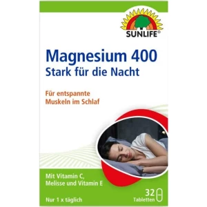 Витамины Sunlife Magnesium 400 Stark fur die Nacht таблетки №32- цены в Днепре