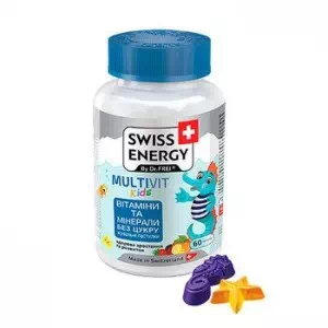 Витамины Swiss Energy by Dr.Frei MultiVit Kids пастилки жев.№60- цены в Каменское