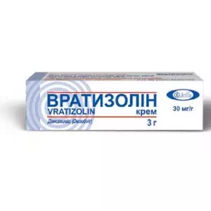 Вратизолін крем 30мг/г 3г- ціни у Добропіллі