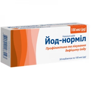 Йод-нормил таблетки 100 мкг №50- цены в Покровске