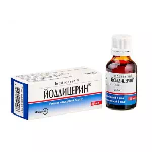 Йоддицерин розчин нашкірний 5 мг/г по 25 мл- ціни у Запоріжжі