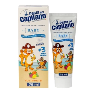 Зубна паста Pasta del Capitano для дітей від 3-років тутті-фрутті 75мл- ціни у Херсо́ні