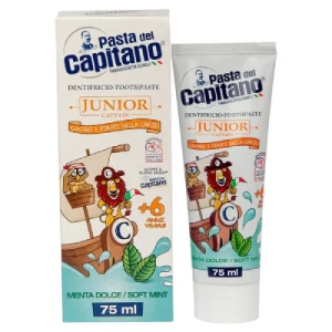 Зубна паста Pasta del Capitano для дітей від 6-ти років м'яка м'ята 75мл- ціни у Івано - Франківську