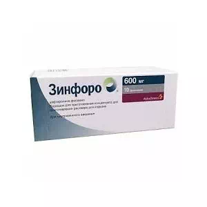Зинфоро порошок для инфузий 600мг флакон №10- цены в Мелитополь