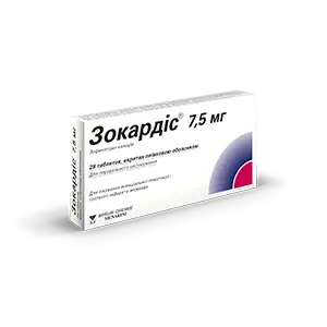 Зокардис 7,5 мг таблетки покрытые пленочной оболочкой по 7.5 мг №28- цены в Никополе