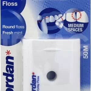 Зубная нить Jordan Everyday Floss 50м с фтором,мятой,2-х слойная покрытая воском- цены в Днепре
