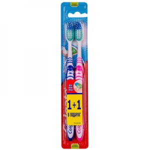 Зубна щітка Colgate Extra Clean Medium Експерт чистоти середньої жорсткості 2 шт- ціни у Бахмуті